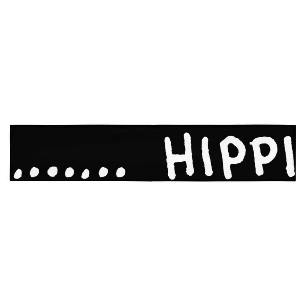 Black & White “Hippieeeee” Headband