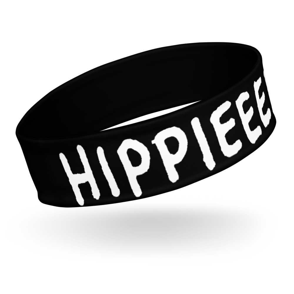 Black & White “Hippieeeee” Headband